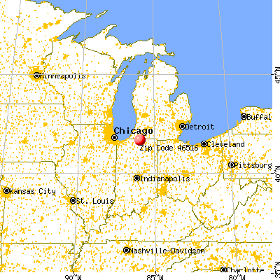 Anderson Indiana Zip Codes Map