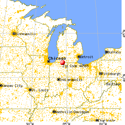 Shipshewana, IN (46565) map from a distance