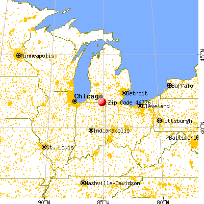 Orland, IN (46776) map from a distance