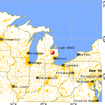 Otisville, MI (48463) map from a distance