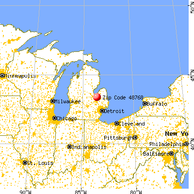 Vassar, MI (48768) map from a distance