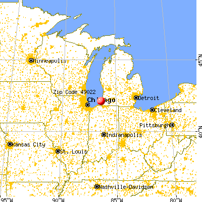 Fair Plain, MI (49022) map from a distance