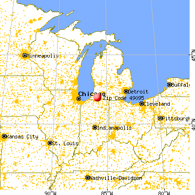 Vandalia, MI (49095) map from a distance