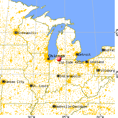 Edwardsburg, MI (49112) map from a distance