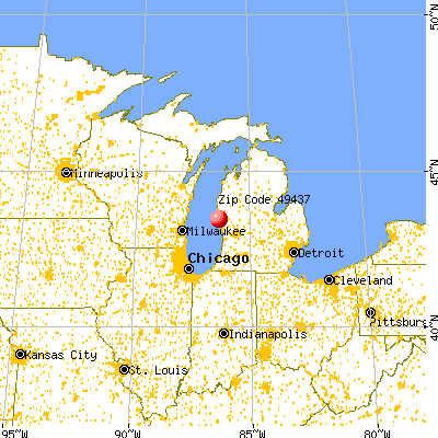 Montague, MI (49437) map from a distance