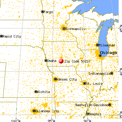 New Virginia, IA (50210) map from a distance