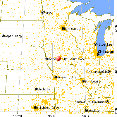 Winterset, IA (50273) map from a distance