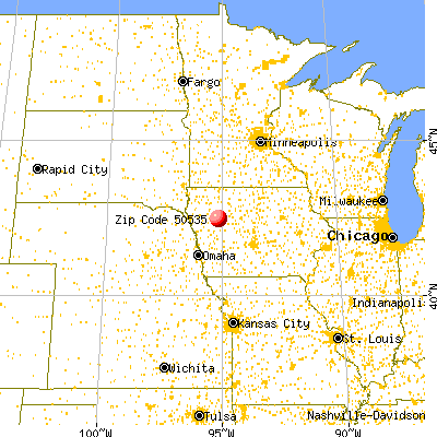 Early, IA (50535) map from a distance
