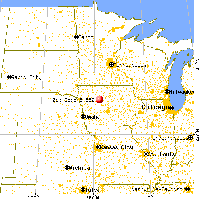 Knierim, IA (50552) map from a distance