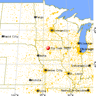 Lehigh, IA (50557) map from a distance