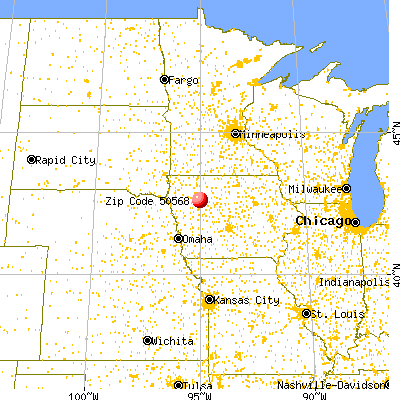 Newell, IA (50568) map from a distance