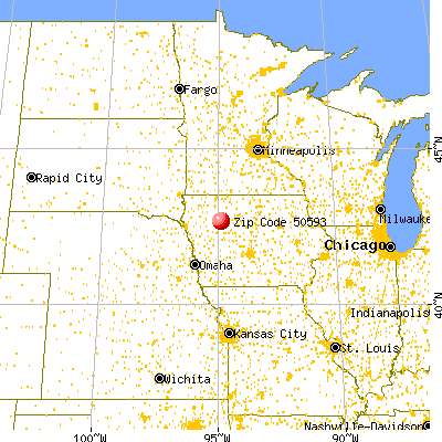 Varina, IA (50593) map from a distance