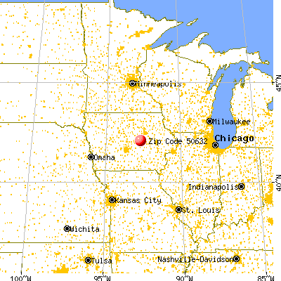 Garwin, IA (50632) map from a distance