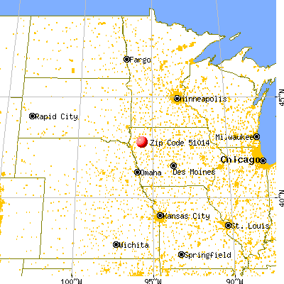 Cleghorn, IA (51014) map from a distance