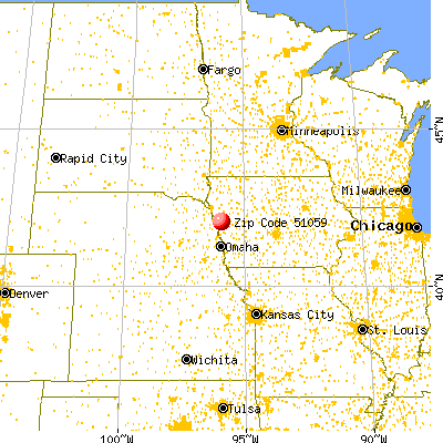Turin, IA (51059) map from a distance