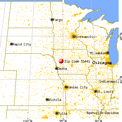 Deloit, IA (51441) map from a distance