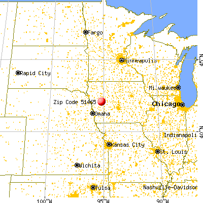 Vail, IA (51465) map from a distance