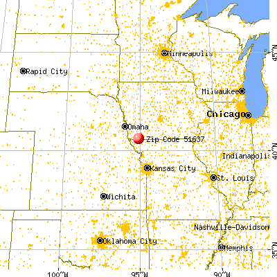 College Springs, IA (51637) map from a distance
