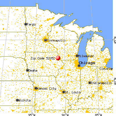 Guttenberg, IA (52052) map from a distance