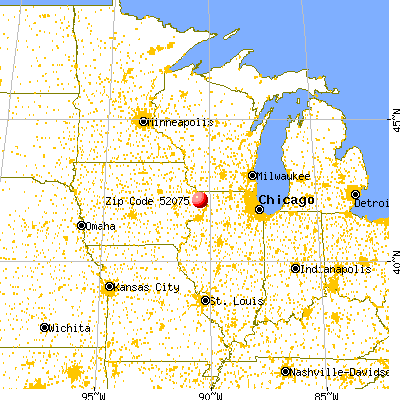 Springbrook, IA (52075) map from a distance