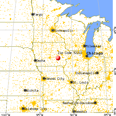 Deep River, IA (52222) map from a distance