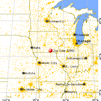 Drakesville, IA (52552) map from a distance