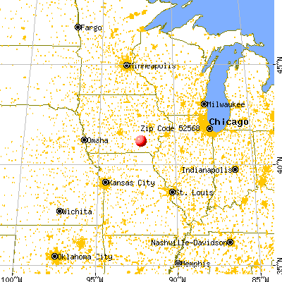 Martinsburg, IA (52568) map from a distance