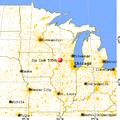 Gratiot, WI (53541) map from a distance
