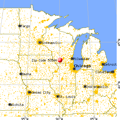 Hollandale, WI (53544) map from a distance