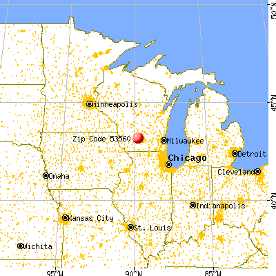 Mazomanie, WI (53560) map from a distance