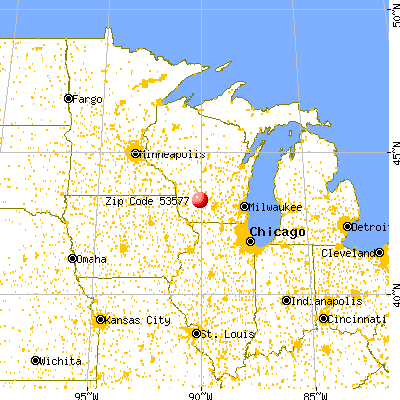 Plain, WI (53577) map from a distance