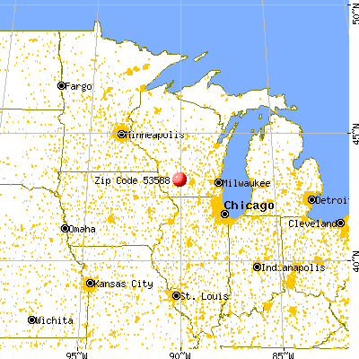 Spring Green, WI (53588) map from a distance