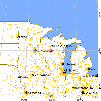 Abbotsford, WI (54405) map from a distance