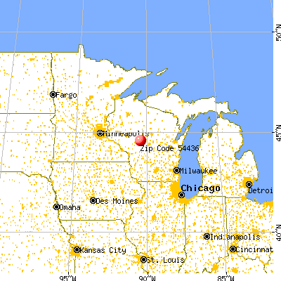 Granton, WI (54436) map from a distance