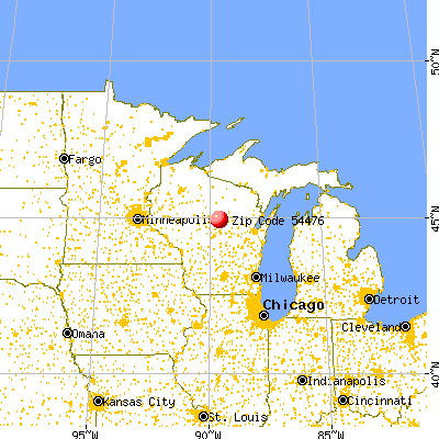 Weston, WI (54476) map from a distance