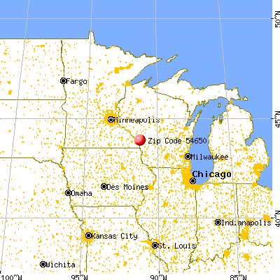 Onalaska, WI (54650) map from a distance