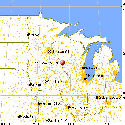 Stoddard, WI (54658) map from a distance