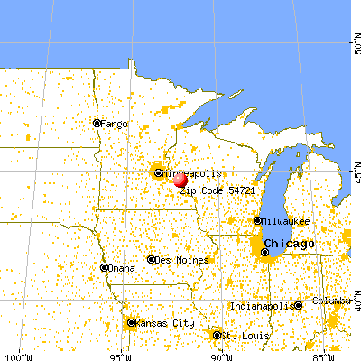 Arkansaw, WI (54721) map from a distance