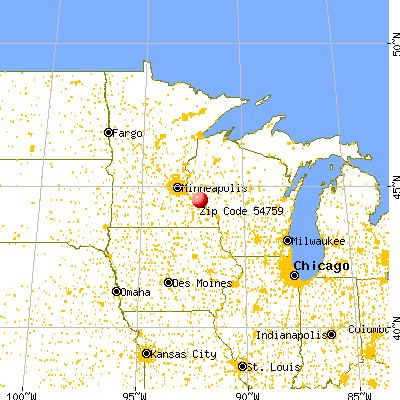 Pepin, WI (54759) map from a distance
