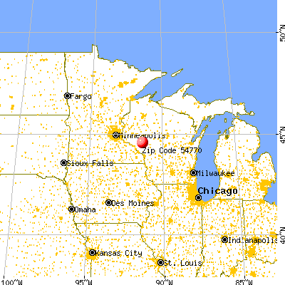 Strum, WI (54770) map from a distance