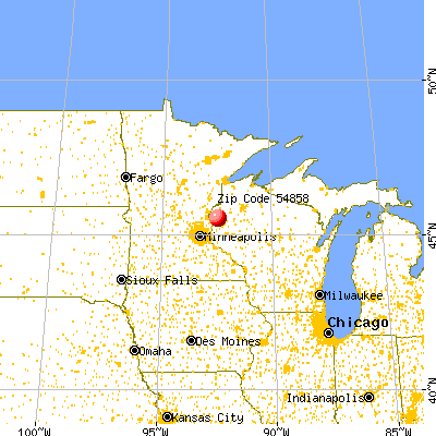 Milltown, WI (54858) map from a distance