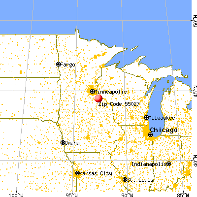 Goodhue, MN (55027) map from a distance