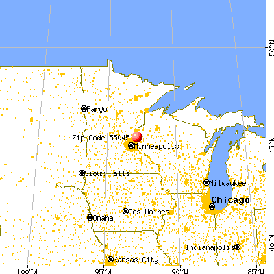 Lindstrom, MN (55045) map from a distance