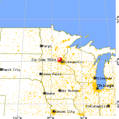 Albertville, MN (55301) map from a distance