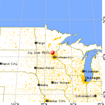 Princeton, MN (55371) map from a distance