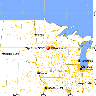 Silver Lake, MN (55381) map from a distance