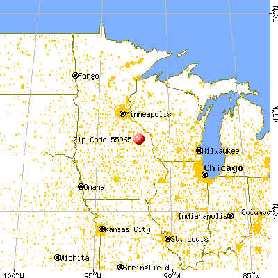 Preston, MN (55965) map from a distance