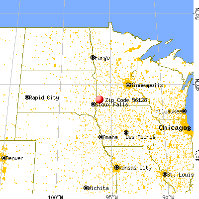 Edgerton, MN (56128) map from a distance