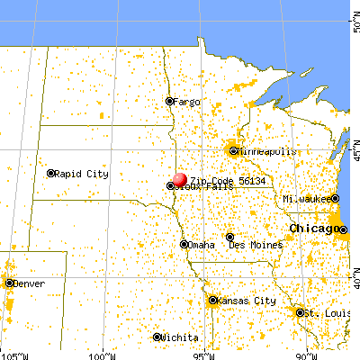 Hardwick, MN (56134) map from a distance