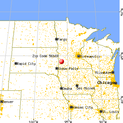Russell, MN (56169) map from a distance